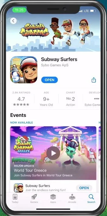 App Store > Subway Surfers