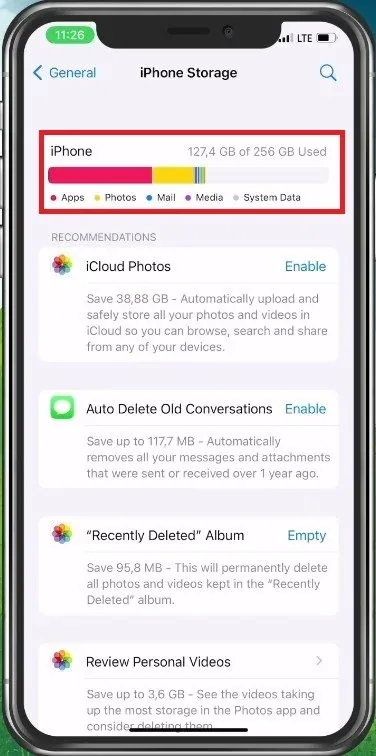 Follow Storage Recommendations