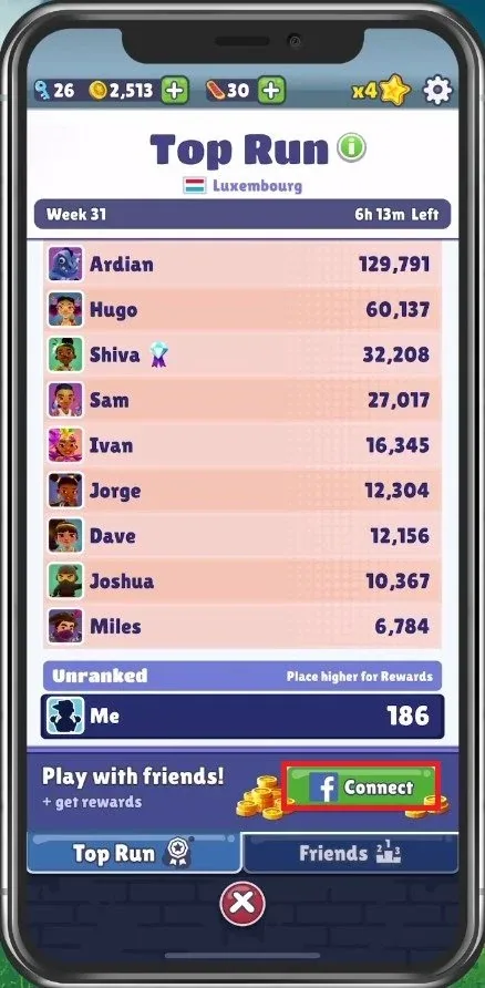 Subway Surfers Friends > Connect