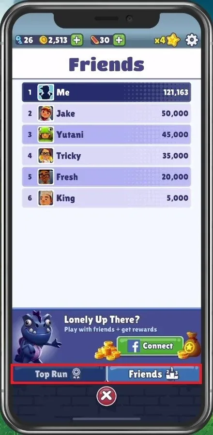 Subway Surfers Friend List