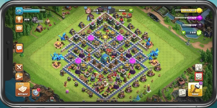 Clash of Clans > Settings