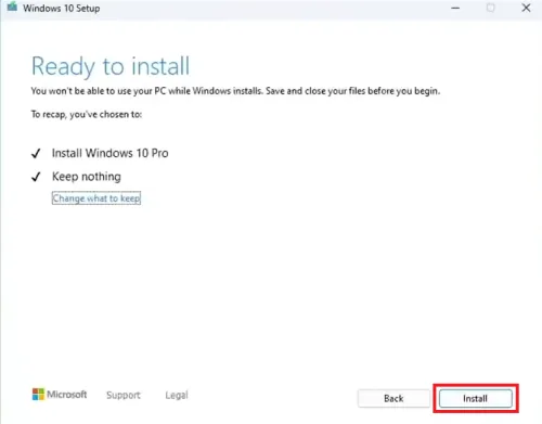 install windows 10