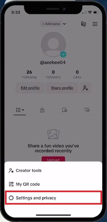 tiktok settings