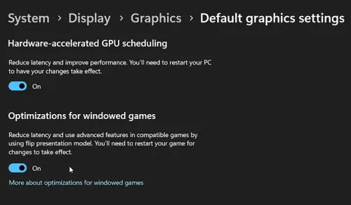 enable additional GPU settings