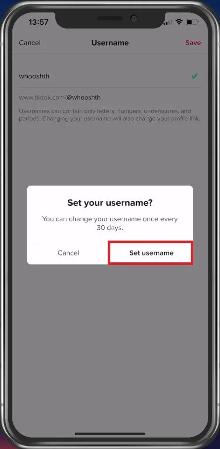 Set New Username