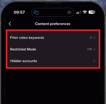 change content preferences tiktok