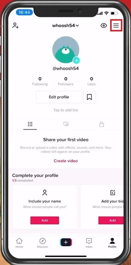 TikTok > Profile