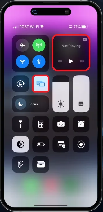 enable airplay in your iphone control centre