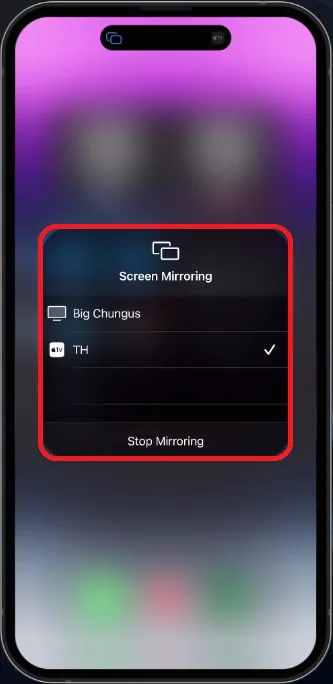 enable or disable screen mirroring