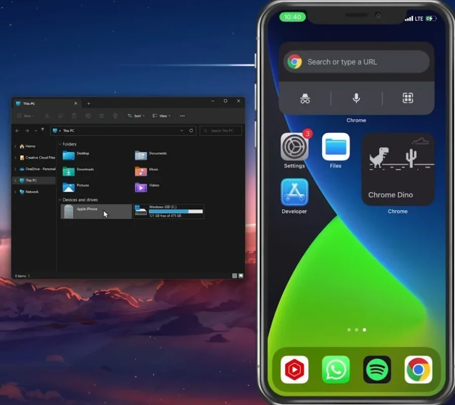 Locate iPhone Photos and Videos in your file explorer