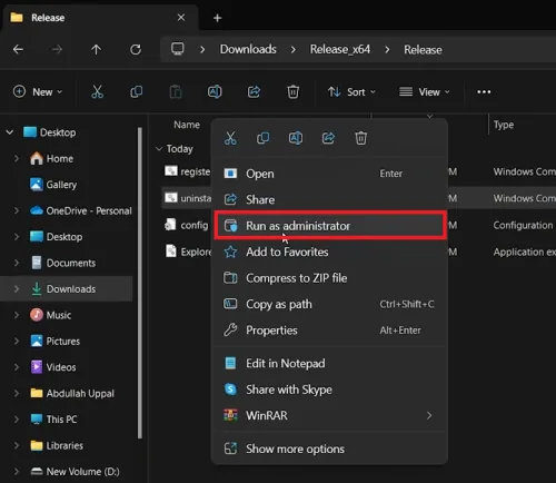 uninstall transparency