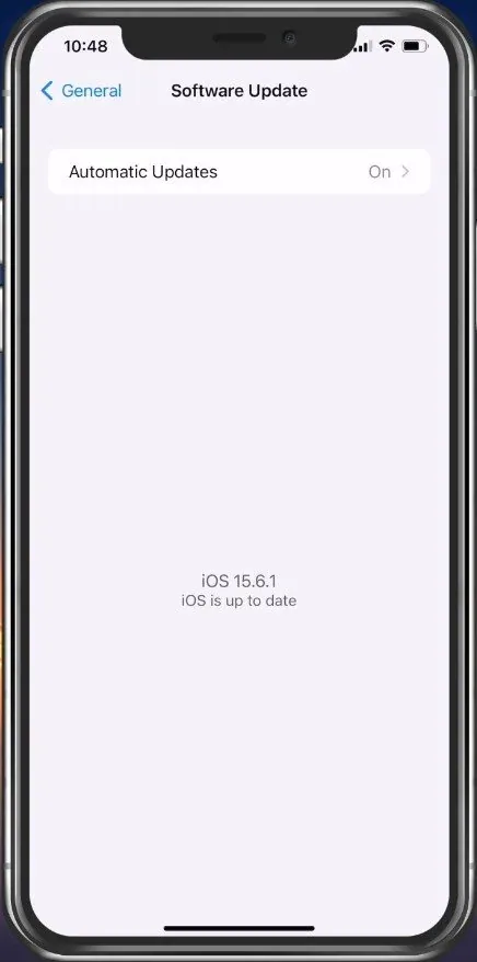 Device Settings > General > Software Update