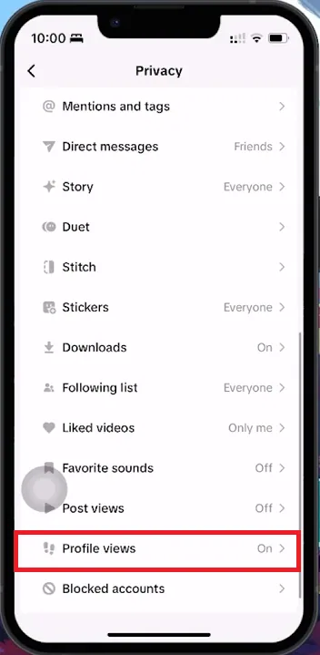find profile views