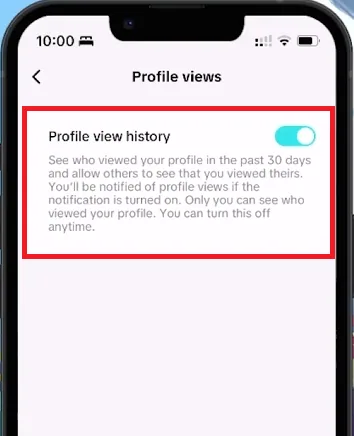 profile views enabled