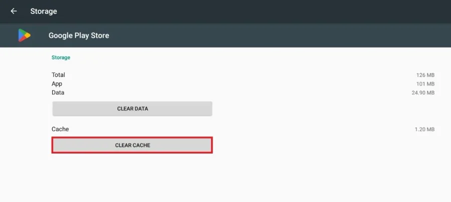 Settings > Storage > Clear Cache