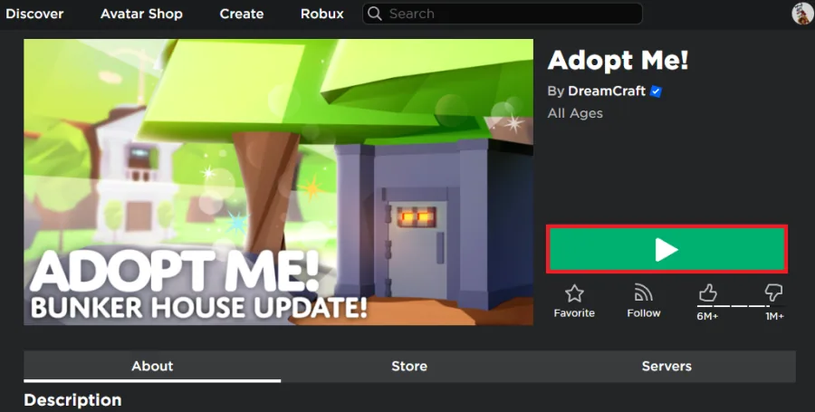 Roblox > Play Experience