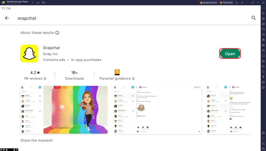 download Snapchat from Google Play
