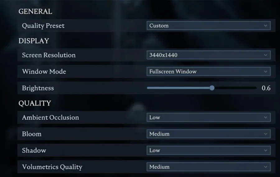 V Rising Settings > Graphics