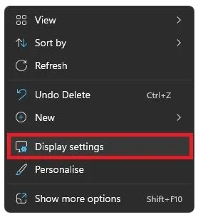 Adjust the Windows Display Settings