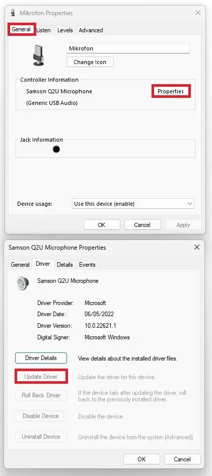 Update the device driver
