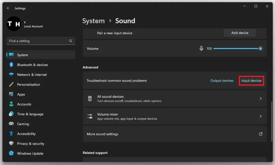 Advanced Sound Settings > Troubleshoot common sound problems