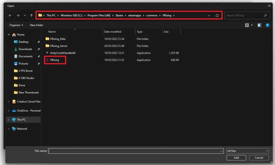 Program Files > Steam > steamapps > common > VRising > VRising