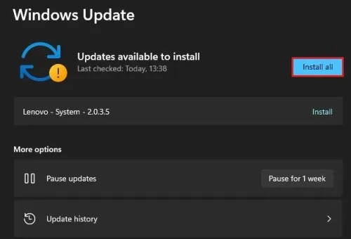 Windows Settings > Windows Update