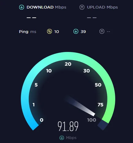 Test your average up- & download speed