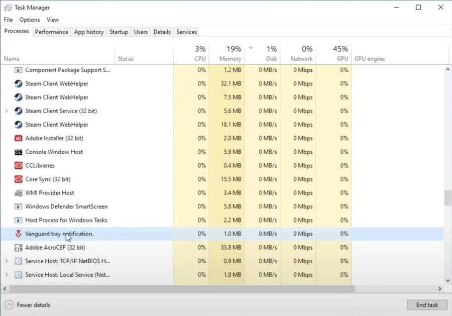 Ending tasks in your task manager can be helpful in identifying the processes which are causing the error.