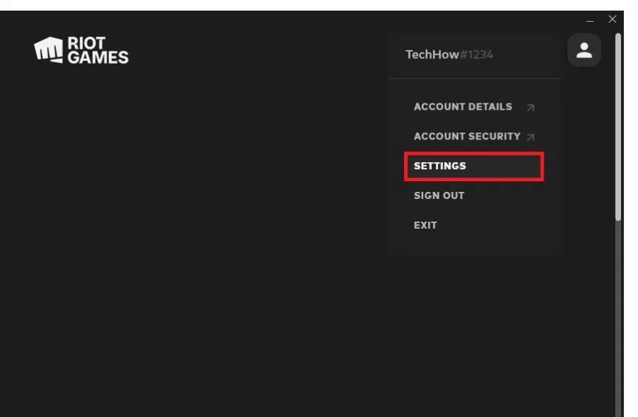 Riot Games Launcher > Settings