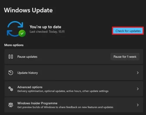 Windows Settings > Windows Update