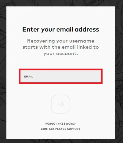 recover account with email