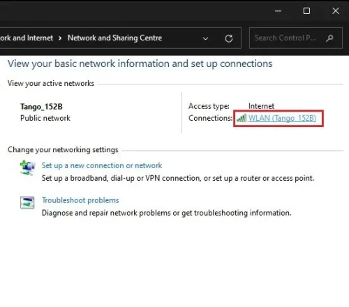 Select Network Connection
