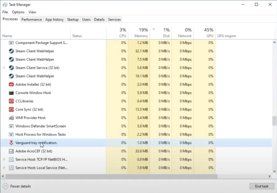 Ending tasks in your task manager can be helpful in identifying the processes which are causing the error.
