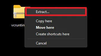 extract the file