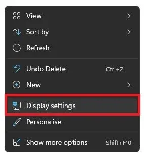 Adjust the Windows Display Settings