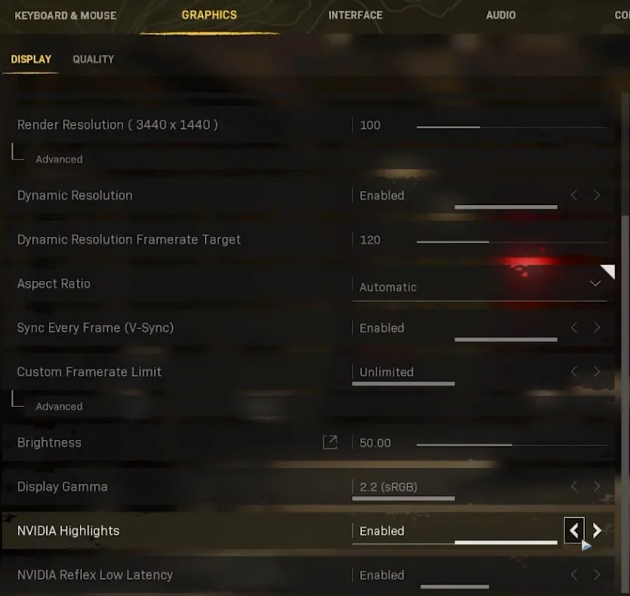 Enable the Dynamic Resolution option to allow the game to adjust your render reso…