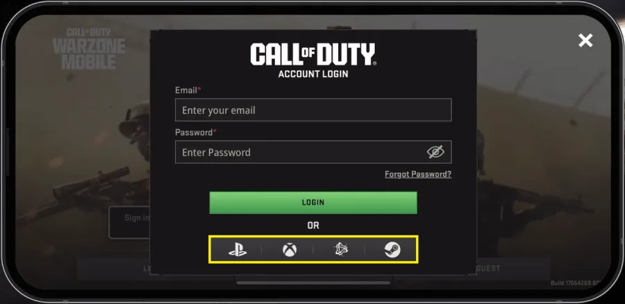 choose login method