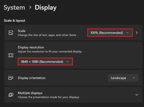 Windows Settings > Display