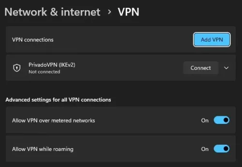 Windows Settings > Network & internet > Disconect
