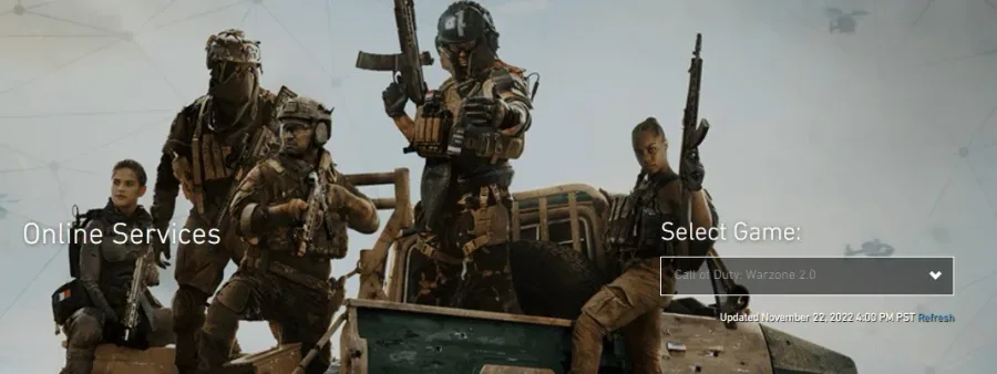 Call of Duty: Warzone 2.0 Server Status