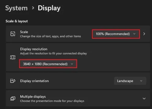 Windows Settings > System > Display