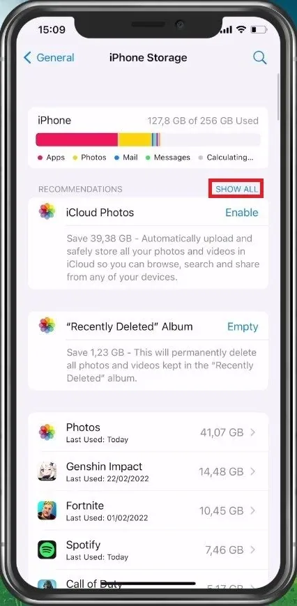 Ensure Device Storage