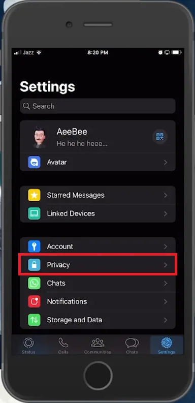whatsapp privacy settings