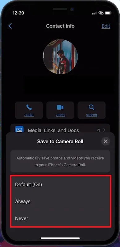 chat specific settings