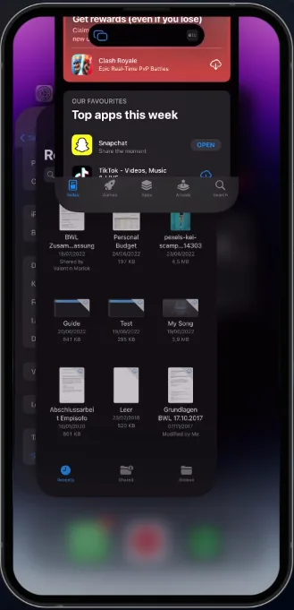 close iphone apps