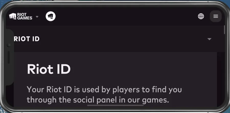 Riot Games account settings