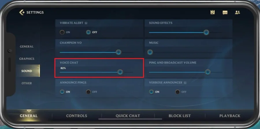 Wild Rift Settings > Sound > Voice Chat
