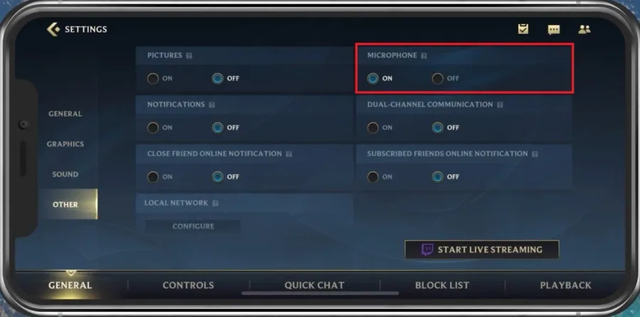 Adjust the Wild Rift Voice Chat Volume