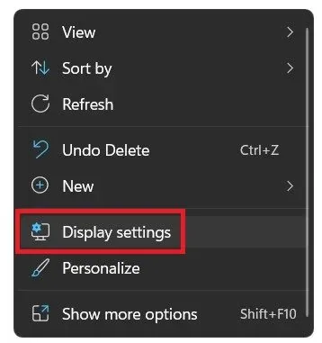 Windows Display Settings